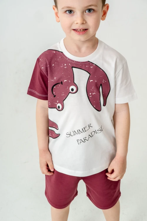 Yengeç Baskılı Erkek Çocuk Takım 50306