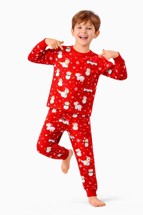 Yılbaşı Konsept Erkek Çocuk Pijama Takımı 51339