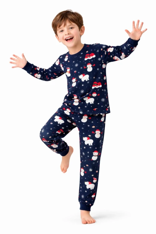 Yılbaşı Konsept Erkek Çocuk Pijama Takımı 51339