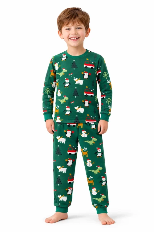 Yılbaşı Konsept Erkek Çocuk Pijama Takımı 51339