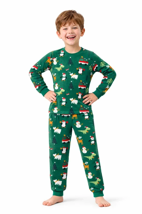 Yılbaşı Konsept Erkek Çocuk Pijama Takımı 51339
