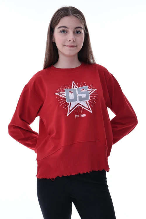 Yıldız Baskılı Kız Çocuk Sweat 2010