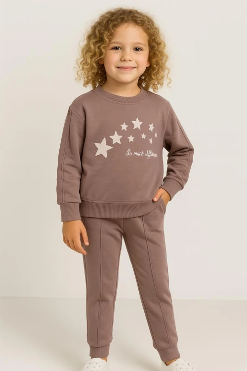 Yıldız Baskılı Kız Çocuk Takım 20452