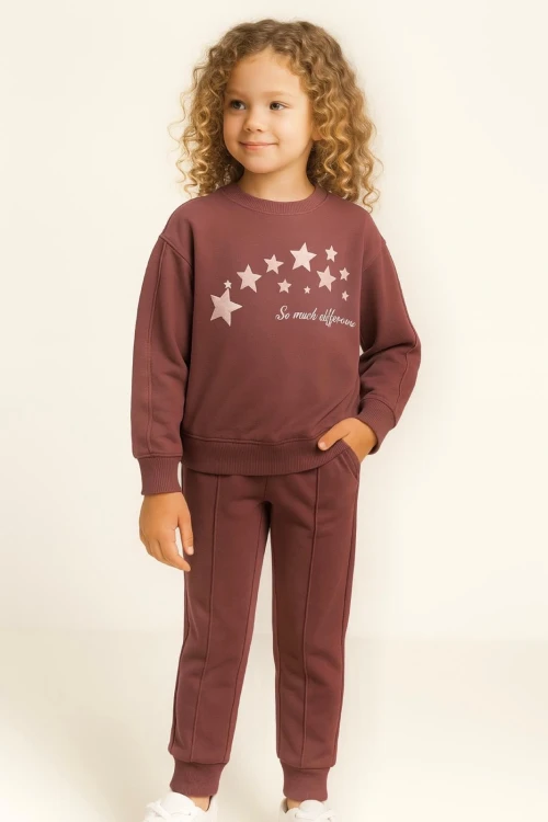 Yıldız Baskılı Kız Çocuk Takım 20452