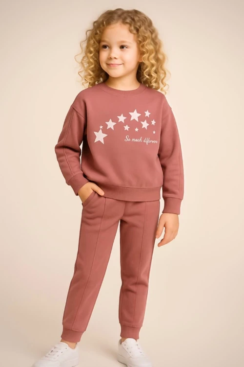 Yıldız Baskılı Kız Çocuk Takım 20452