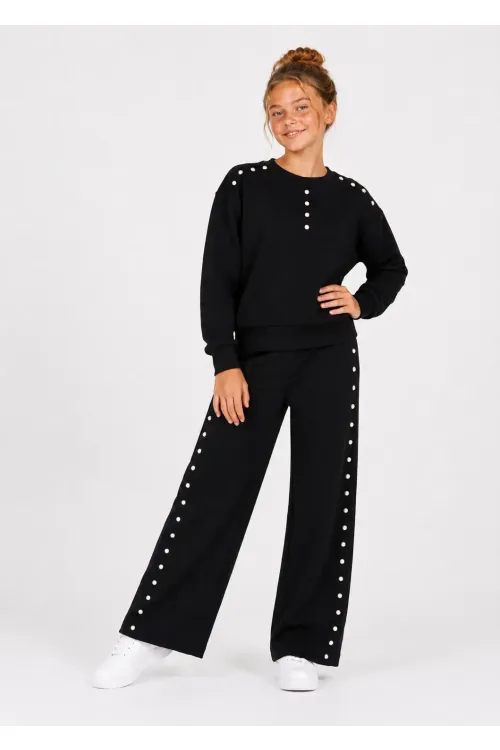 Zımba Detaylı Bol Paça Kız Çocuk Takım 32470