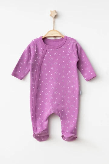 Kalp Desenli Kız Bebek Verev Tulum 1002