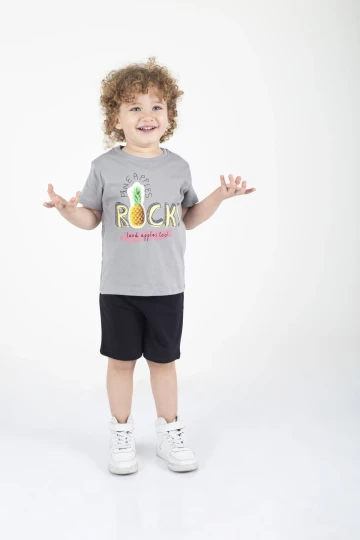 Rock Ananas Baskılı Takım 15267