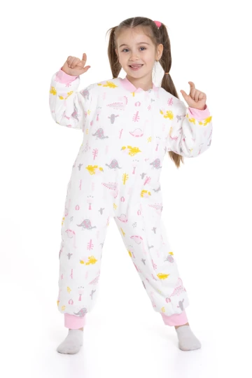 2.5 Tog Dinazor Desenli Kız Uyku Tulumu 1005
