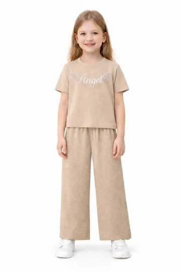 Angel Taşlı Kız Çocuk Takım 30458