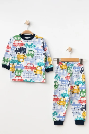 Araba Desenli Uzun Kol Pijama Takımı 74159