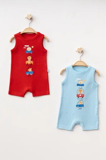 Beep  Baskılı 2li  Penye Tulum 1016