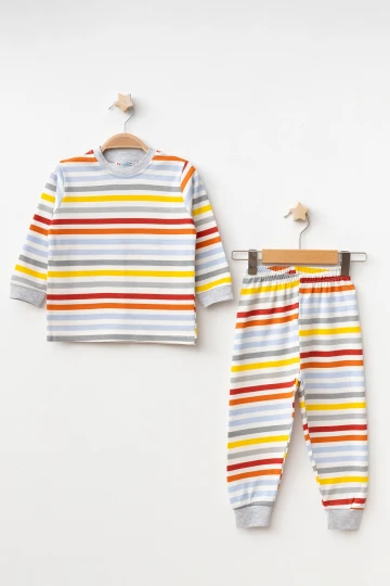 Çizgili  Uzun Kol Pijama Takımı 74162