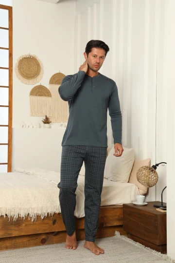 Desenli Erkek Pijama Takımı 16671