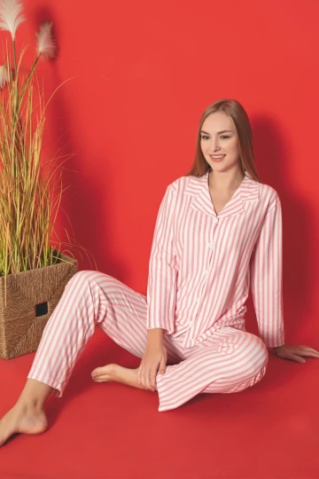 Desenli Kadın Pijama Takımı 1355