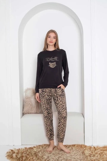 Desenli Kadın Pijama Takımı 2091