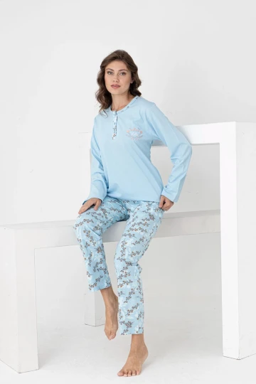 Desenli Kadın Pijama Takımı 3102