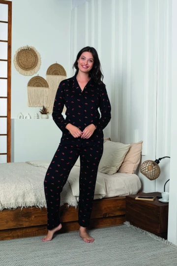 Desenli Kadın Pijama Takımı 3307
