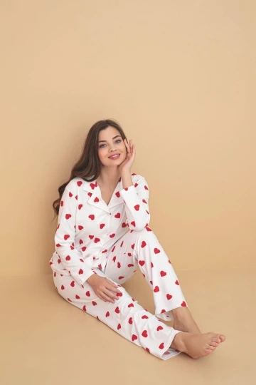 Desenli Kadın Pijama Takımı 4000