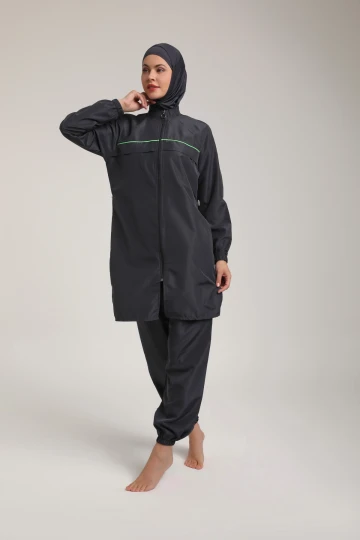 Desenli Kadın Tesettür Mayo Takım 5400