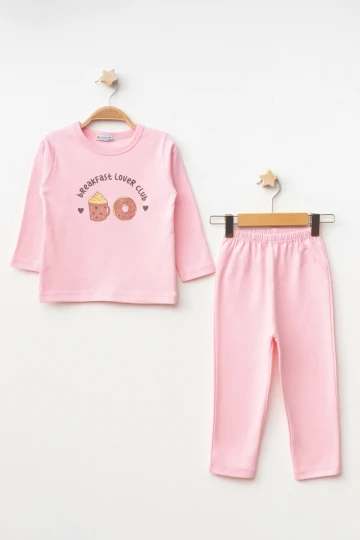 Donut Baskılı Uzun Kol Pijama Takımı 74168