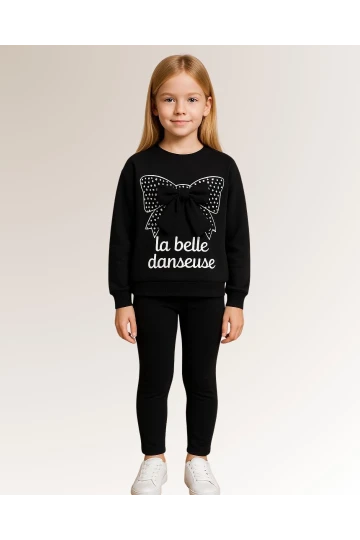 Fiyonk Aksesuarlı Kız Çocuk Takım 20451