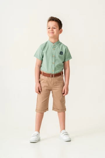 Hakim Yaka Şortlu Erkek Çocuk Takım 2544