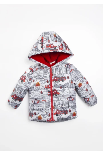 İtfaiye Desenli Erkek Bebek Mont 22325