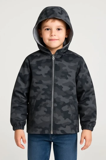 Kamuflaj Desen Erkek Çocuk Yağmurluk 3429