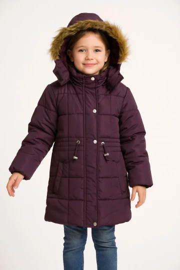 Kapşonlu Kışlık Kız Çocuk Mont 4210