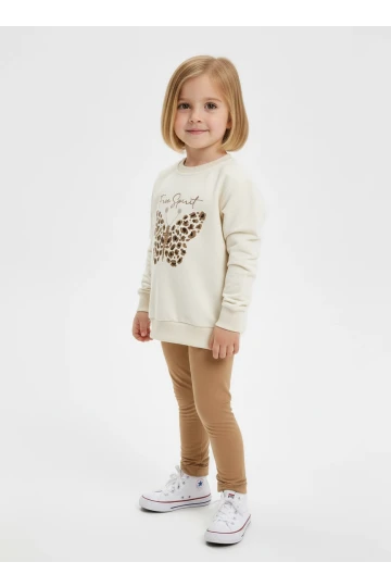 Kelebek Baskılı Kız Çocuk Takım 20458