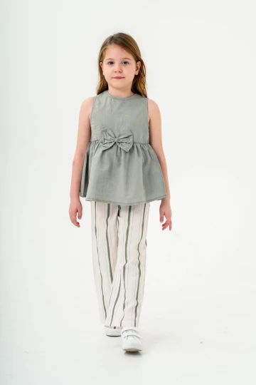 Kurdela Detaylı Kız Çocuk Takım 3834