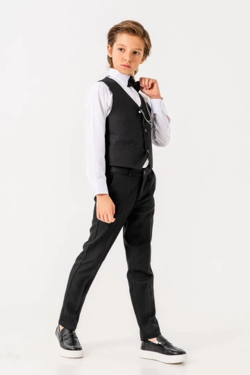 Papyonlu Yelekli Takım Elbise 3005