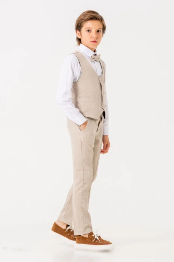 Papyonlu Yelekli Takım Elbise 3054