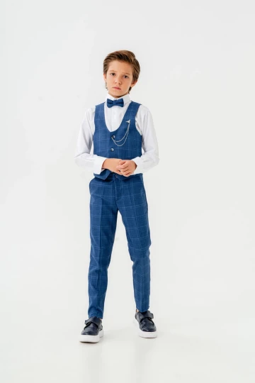 Papyonlu Yelekli Takım Elbise 3062