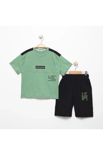Positive Baskılı Şortlu Takım 15359-1